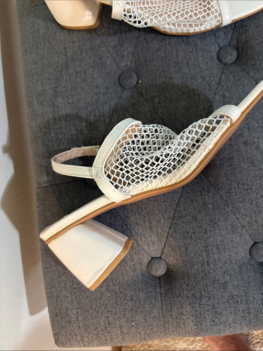 Dolls Kill White Mesh Slingback Sandals - Picture 4 of 4